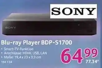 Selgros Sony blu-ray player bdp-s1700 Angebot