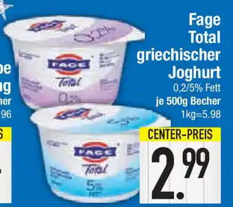 E-Center Fage Total griechischer Joghurt 500 g Becher Angebot