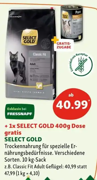 Fressnapf Select Gold Trockennahrung 10kg Angebot