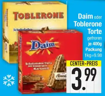 E-Center Daim oder Toblerone Torte 400 g Packung Angebot