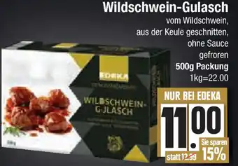 E-Center Edeka Wildschwein Gulasch 500g Packung Angebot