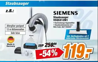 Expert Siemens Staubsauger VSQ5X12M1 Angebot