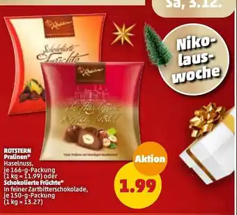 PENNY Rotstern pralinen oder schokolierte früchte Angebot