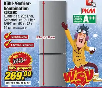 Poco Kühl-/Gefrier-KombinationKGK282IX Angebot