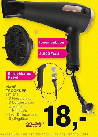 KODi Haartrockner ht181 Angebot