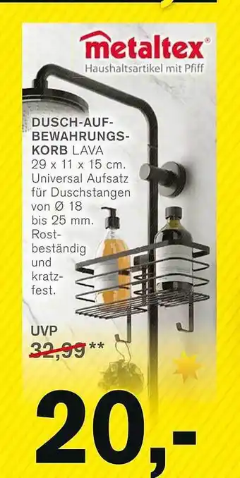 KODi Metaltex dusch-aufbewahrungskorb lava Angebot