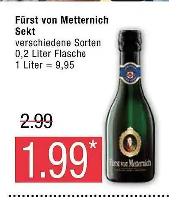 Marktkauf Fürst von metternich sekt Angebot