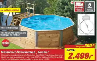 toom Baumarkt Weka Massivholz Schwimmbad ,,Korsika" Angebot