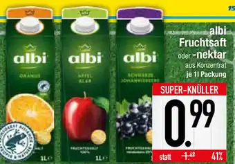 E-Center Albi Fruchtsaft oder Nektar 1L Packung Angebot