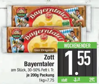 E-Center Zott Bayerntaler 200g Packung Angebot