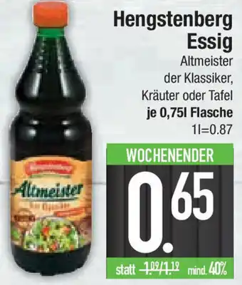 E-Center Hengstenberg Essig 0,75L Flasche Angebot