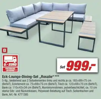 toom Baumarkt Eck Lounge Dining Set ,,Rosalie" Angebot