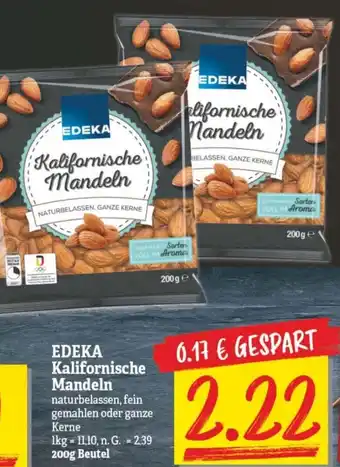 NP Discount Edeka Kalifornische Mandeln 200g Beutel Angebot