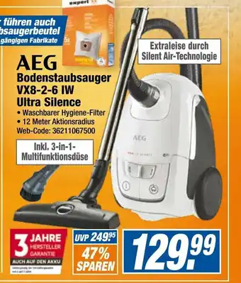 Expert AEG Bodenstaubsauger VX8-2-6 IW Ultra Silence Angebot