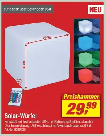 toom Baumarkt Solar Würfel Angebot