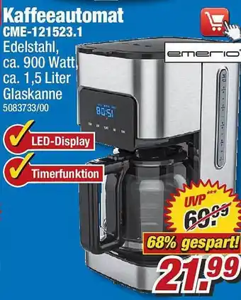 Poco Kaffeeautomat CME-121523.1 Edelstahl Angebot