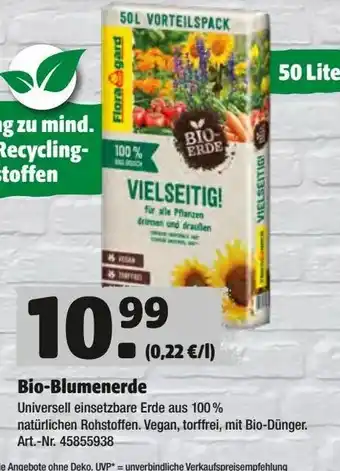 Hagebau Bio Blumenerde Angebot