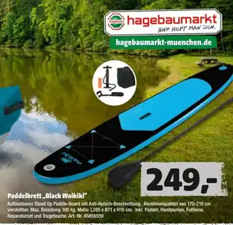 Hagebau Paddelbrett Black Waikiki Angebot