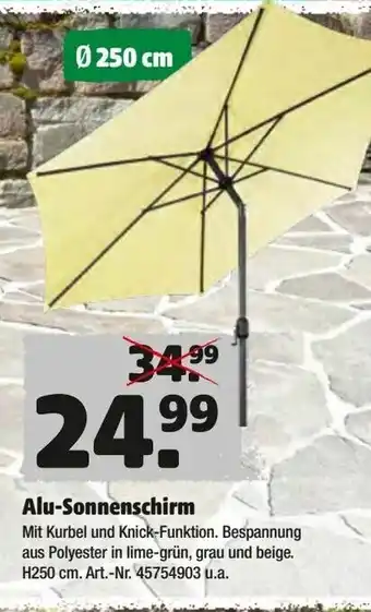 Hagebau Alu Sonnenschirm Angebot