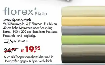 Galeria florex Platin Jersey Spannbettuch Angebot