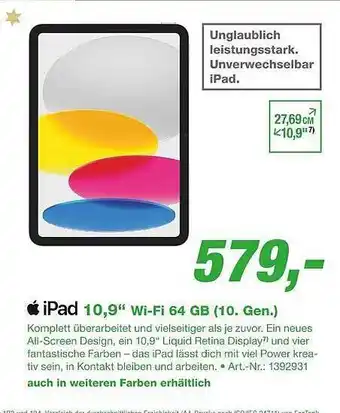 EP Apple ipad 10,9 Angebot