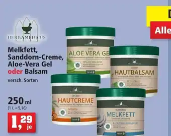 Thomas Philipps Herbamedicus melkfett, sanddorn-creme, aloe-vera gel oder balsam Angebot