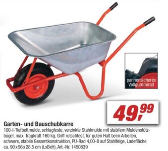 toom Baumarkt Garten und Bauschubkarre Angebot