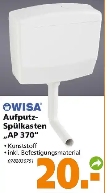 Globus Baumarkt Wisa Aufputz Spülkasten AP 370 Angebot