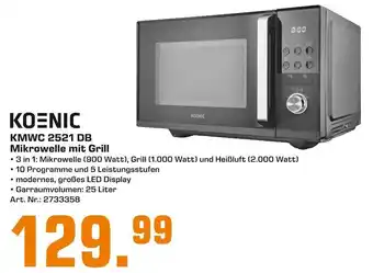 Saturn Koenic KMWC 2521 DB Mikrowelle mit Grill Angebot