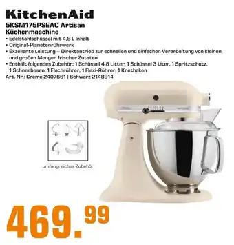 Saturn Kitchenaid 5KSM175PSEAC Artisan Küchenmaschine Angebot