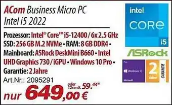 ACom PC Acom business micro pc intel i5 2022 Angebot