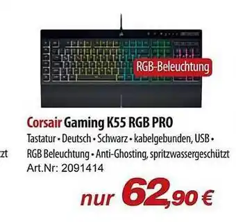 ACom PC Corsair gaming k55 rgb pro Angebot