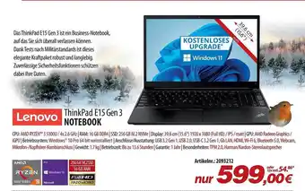 ACom PC Lenovo thinkpad e15 gen 3 notebook Angebot