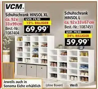 Norma24 Vcm schuhscrank hinsol xl oder l Angebot