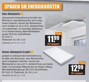 V Baumarkt Deko-dämmplatte oder decken-dämmplatte graphit Angebot