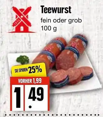 Edeka Teewurst fein oder grob Angebot