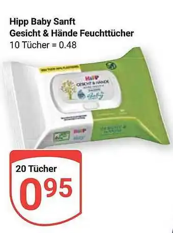 Globus Hipp baby sanft gesicht & hände feuchttücher Angebot