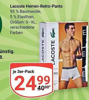 Globus Lacoste herren-retro-pants Angebot