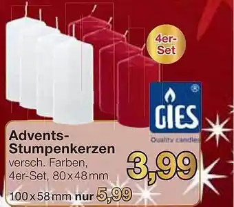 Jawoll Advents-stumpenkerzen Angebot