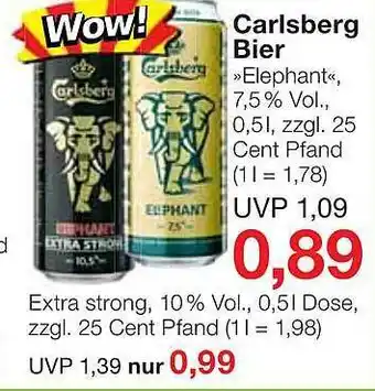 Jawoll Carlsberg bier „elephant“ Angebot