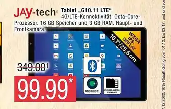 Marktkauf Jay-tech tablet „g10.11 lte“ Angebot