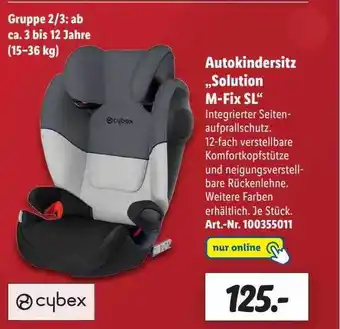 Lidl Autokindersitz „solution m-fix sl“ cybex Angebot