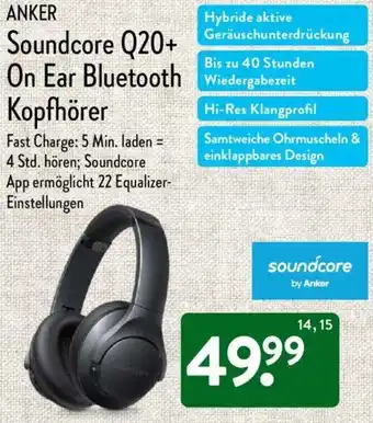 Aldi Nord Anker Soundcore Q20+On Ear Bluetooth Kopfhöre Angebot