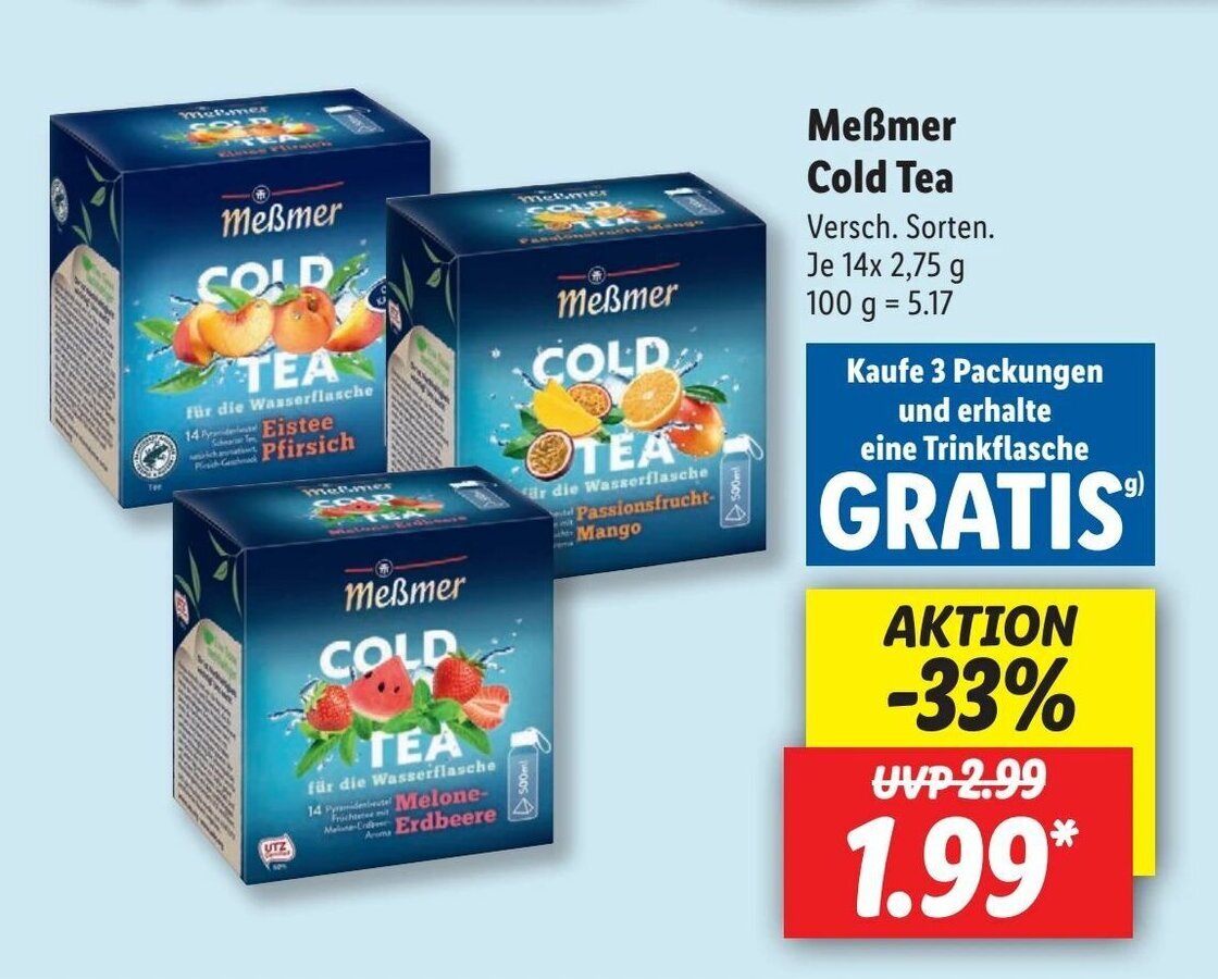 Meßmer Cold Tea 14x2,75g Angebot bei Lidl