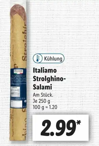 Lidl Italiamo Strolghino Salami 250g Angebot
