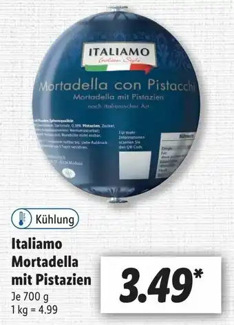 Lidl Italiamo Mortadella mit Pistazien 700g Angebot