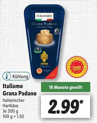 Lidl Italiamo Grana Padano 200g Angebot