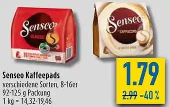 diska Senseo Kaffeepads 92-125 g Packung Angebot