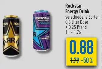 diska Rockstar Energy Drink 0,5 Liter Dose Angebot