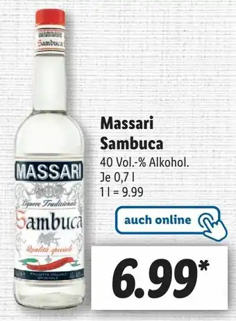 Lidl Massari Sambuca 0,7L Angebot